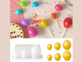 Molde silicona 6 globos